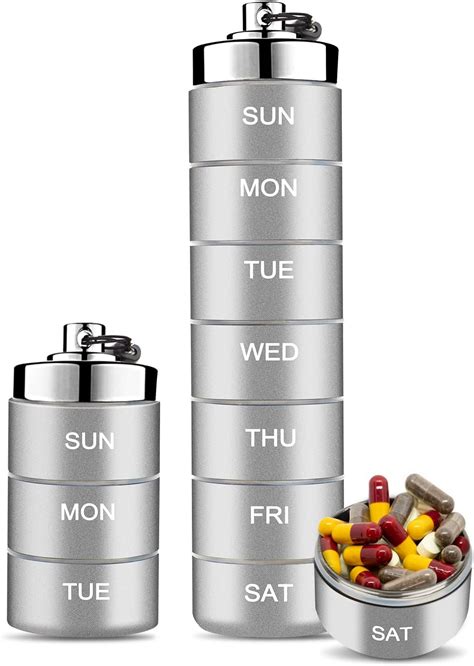 metal weekly pill organizer